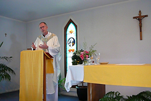 Fr Thige O'Leary preaches