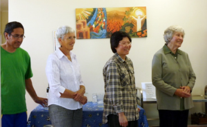 Community caterers Community members receiving thanks for their hospitality