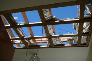 Damage to bedroom ceiling